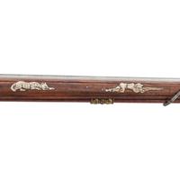 Contemporary Cheekstock Flintlock Rifle with Diana Motifs by John B. Derrick (American, b.1936)