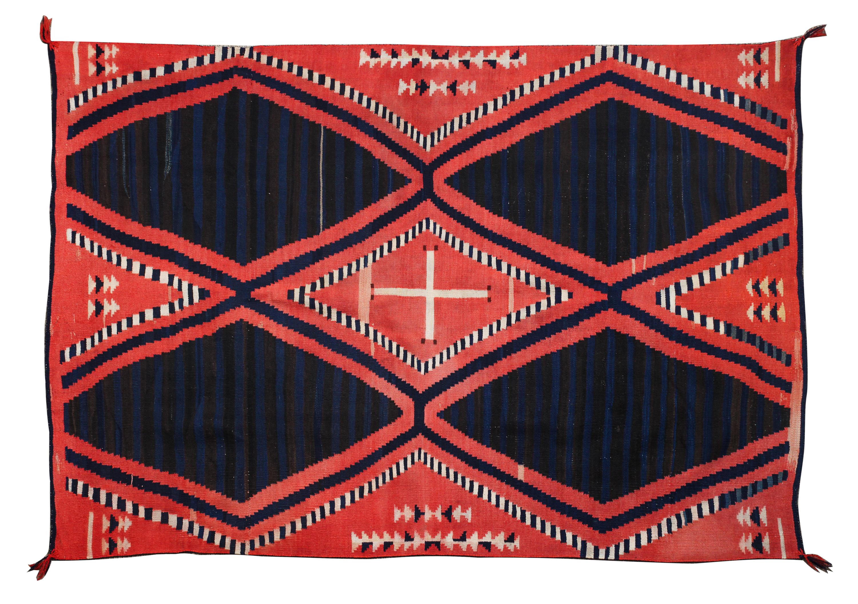 A Navajo Serape 64 x 49 1/2 inches — CIRCA 1870-1880