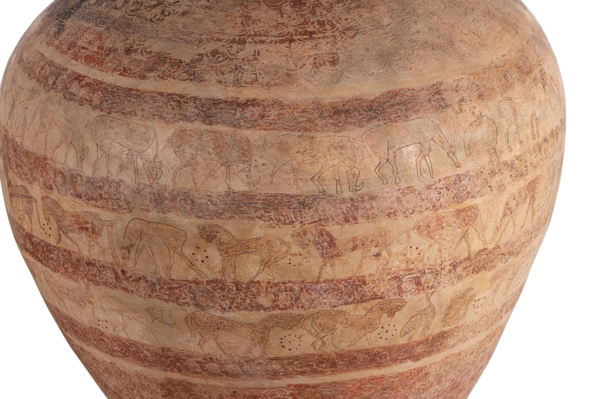 A Large Italo-Corinthian Scaled Neck Amphora