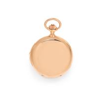 B. HAAS, 18K YELLOW GOLD PERPETUAL CALENDAR, MOON PHASE, MINUTE REPEATER HUNTER CASE POCKET WATCH