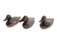 Three American Carved and Painted Wood Duck Decoys