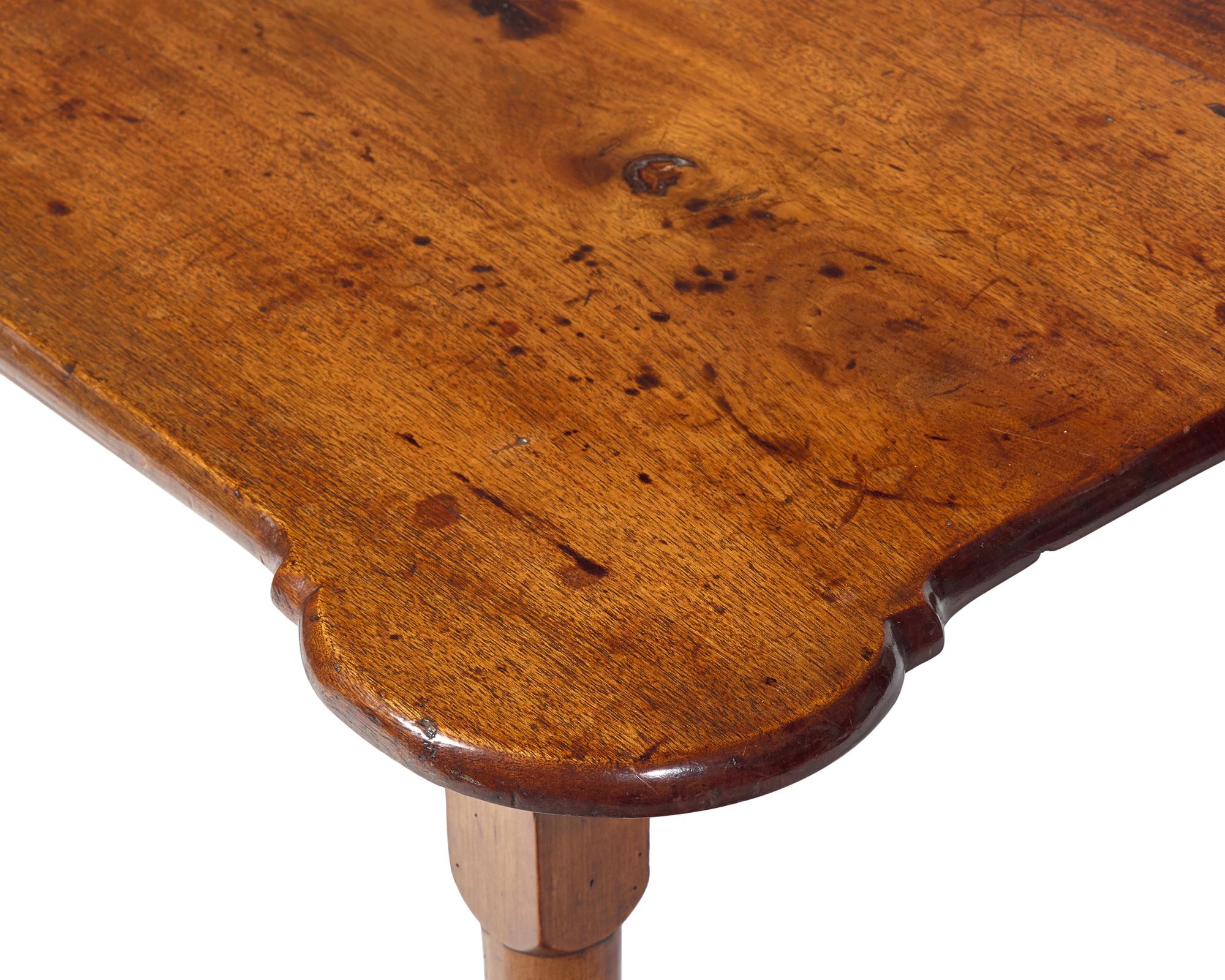 A Queen Anne Maple and Maple Porringer-Top Tea Table
