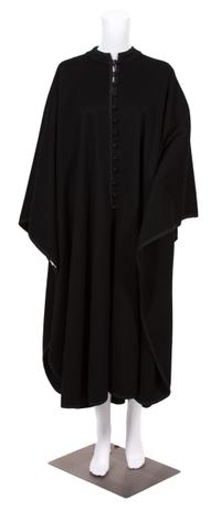 A Christian Dior Black Wool Cape, No size.