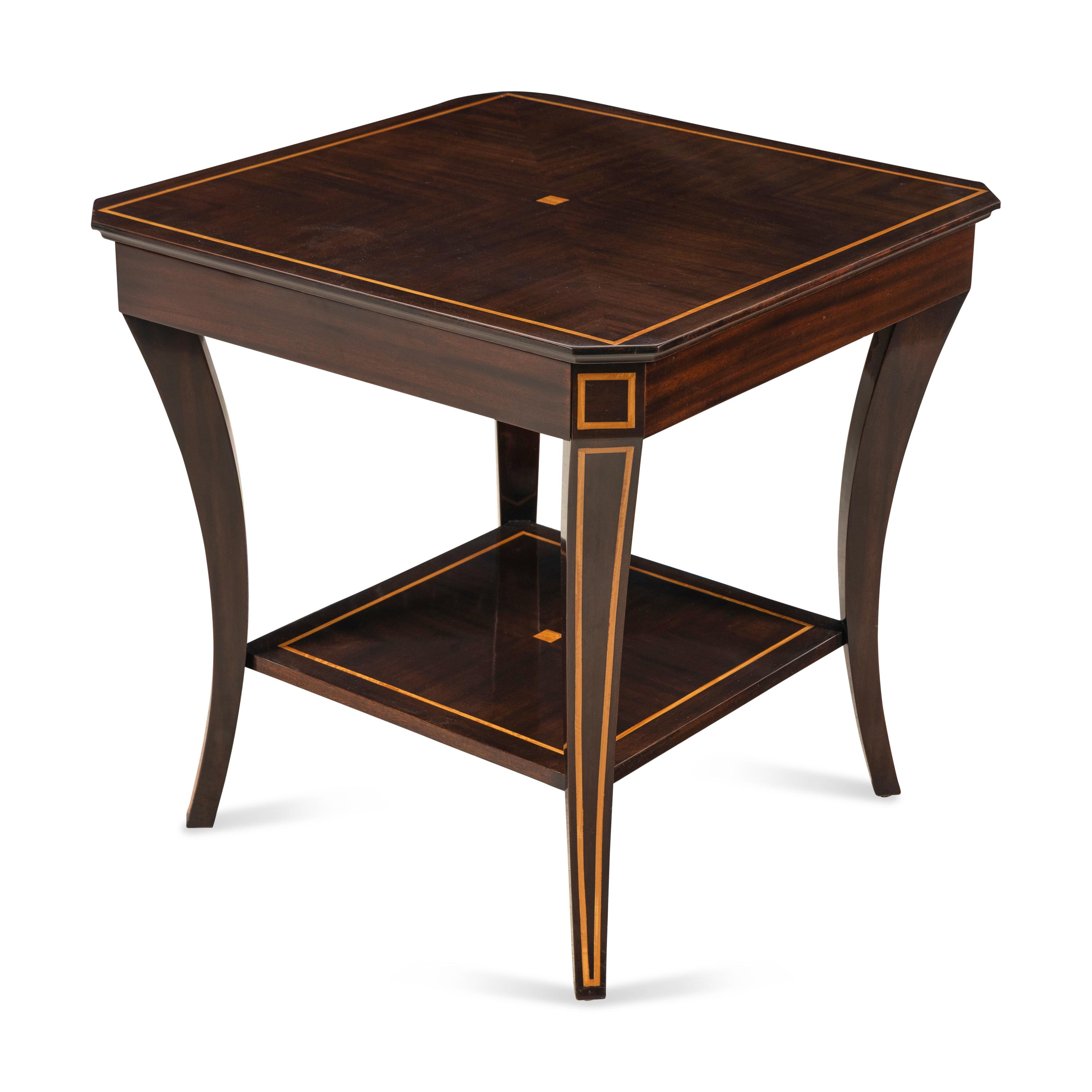 A Pair of Contemporary Mahogany Side Tables