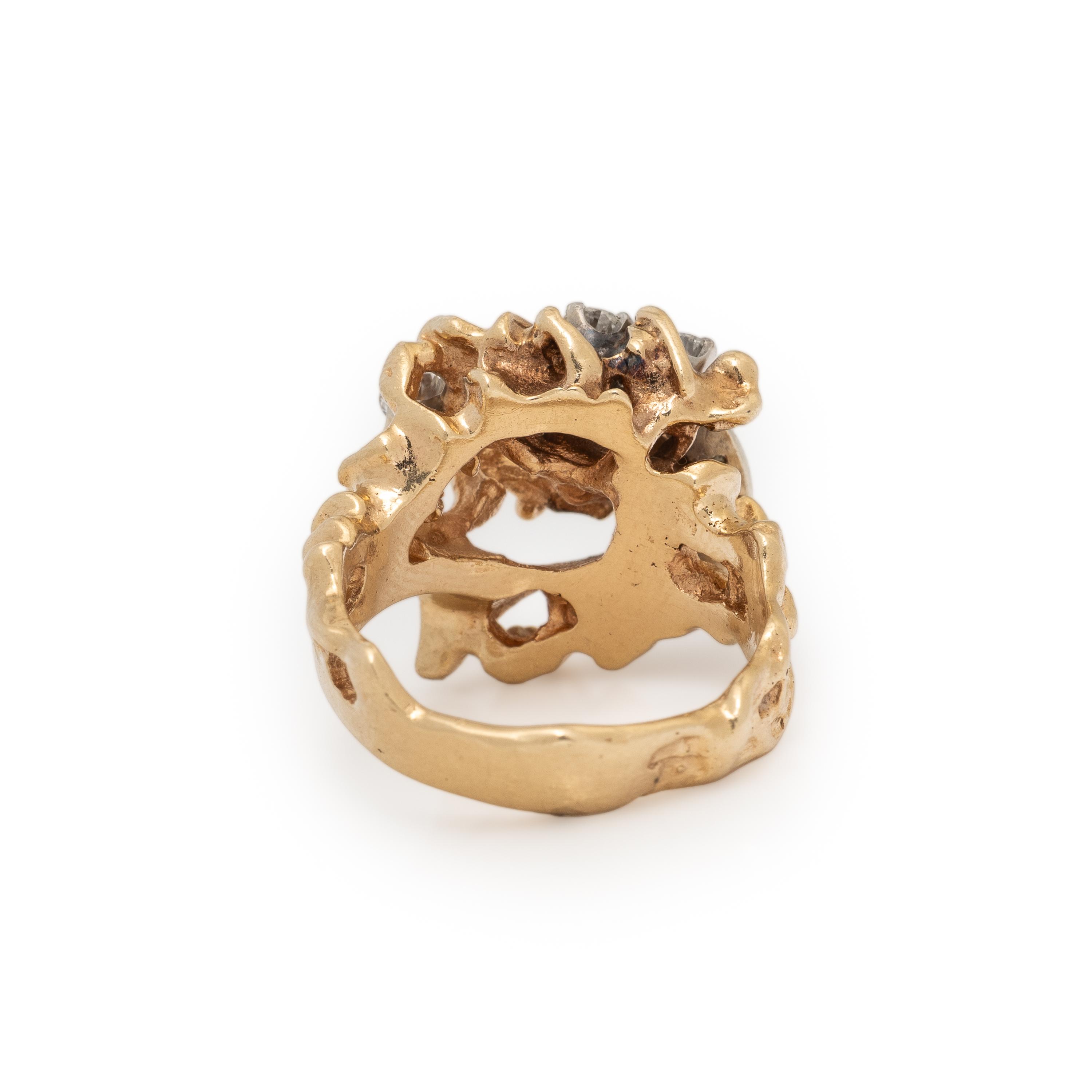 Bicolor Gold and Diamond Ring