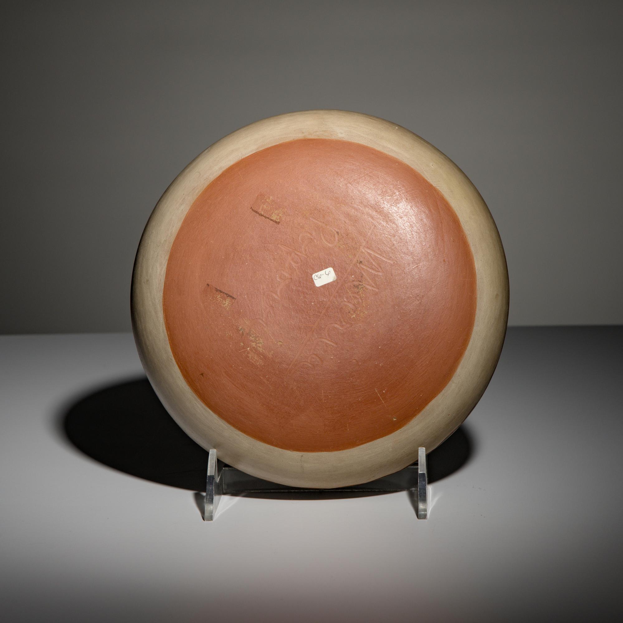 Maria Martinez and Popovi Da (San Ildefonso, 1887-1980 / 1923-1971) — Polychrome Pottery Plate 1956-1959