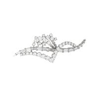 PLATINUM AND DIAMOND BROOCH