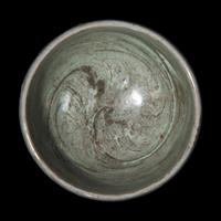 A Small Korean Marbleized Bowl, 19th Century or Earlier 十九世紀或更早 高麗青釉絞胎碗