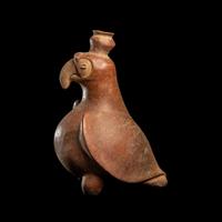 A Colima Terracotta Parrot Vessel