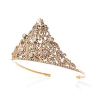 YELLOW GOLD AND DIAMOND TIARA