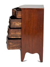 A Regency Satinwood-Inlaid Mahogany Bowfront Chest of Drawers