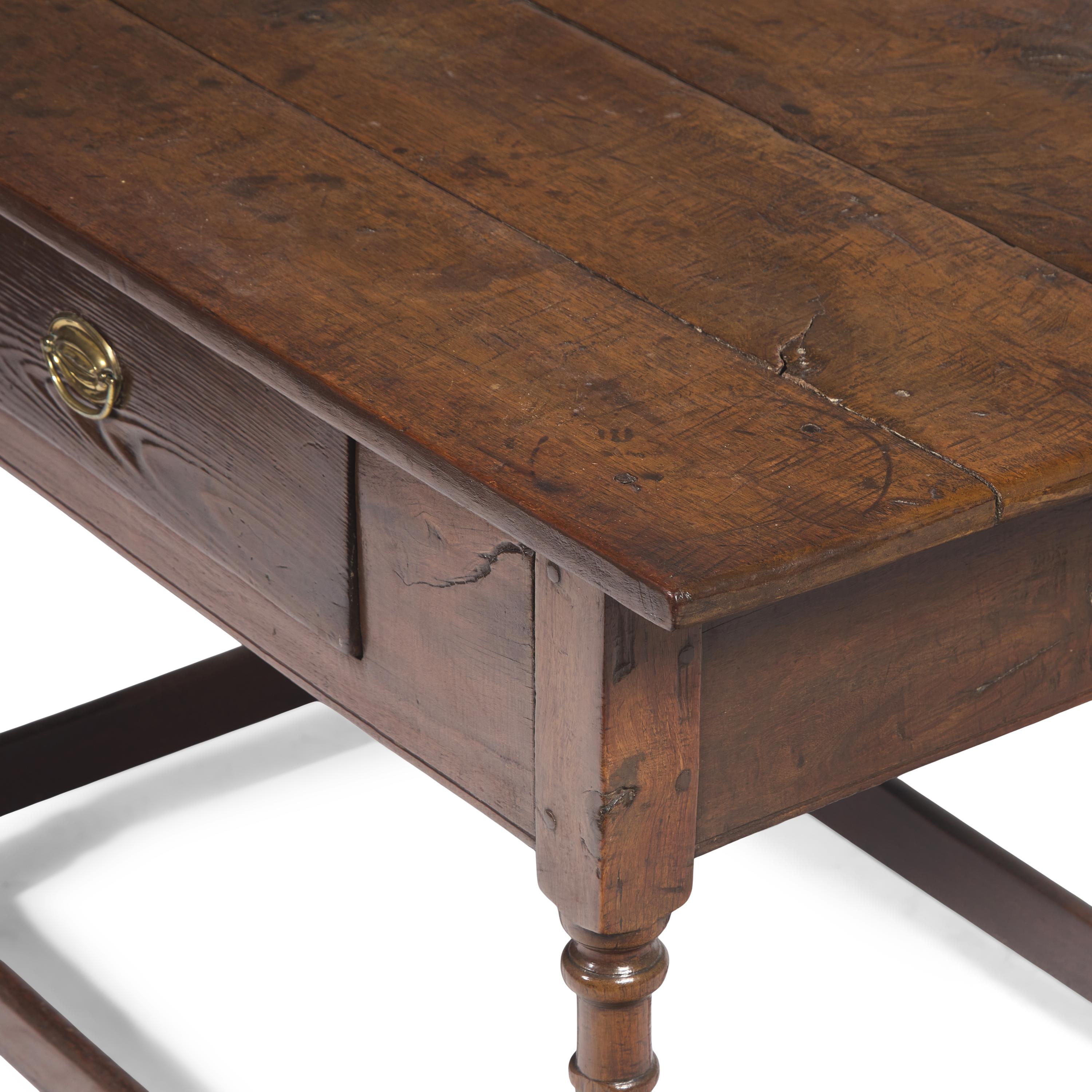 A William and Mary Walnut Stretcher Table