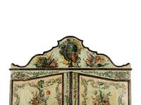 A North Italian Rococo Polychrome Painted Cabinet on Stand