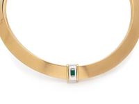 BICOLOR GOLD AND EMERALD COLLAR NECKLACE