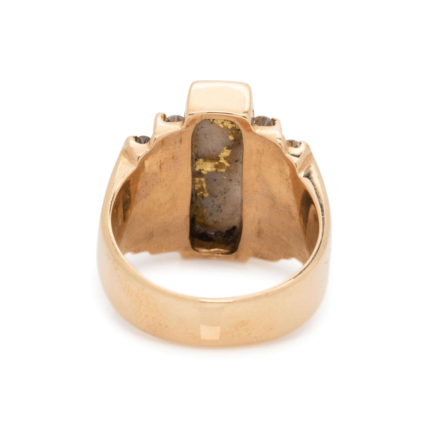 QUARTZ AND DIAMOND RING