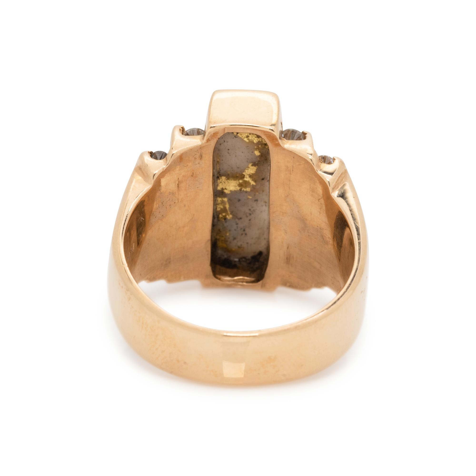 QUARTZ AND DIAMOND RING