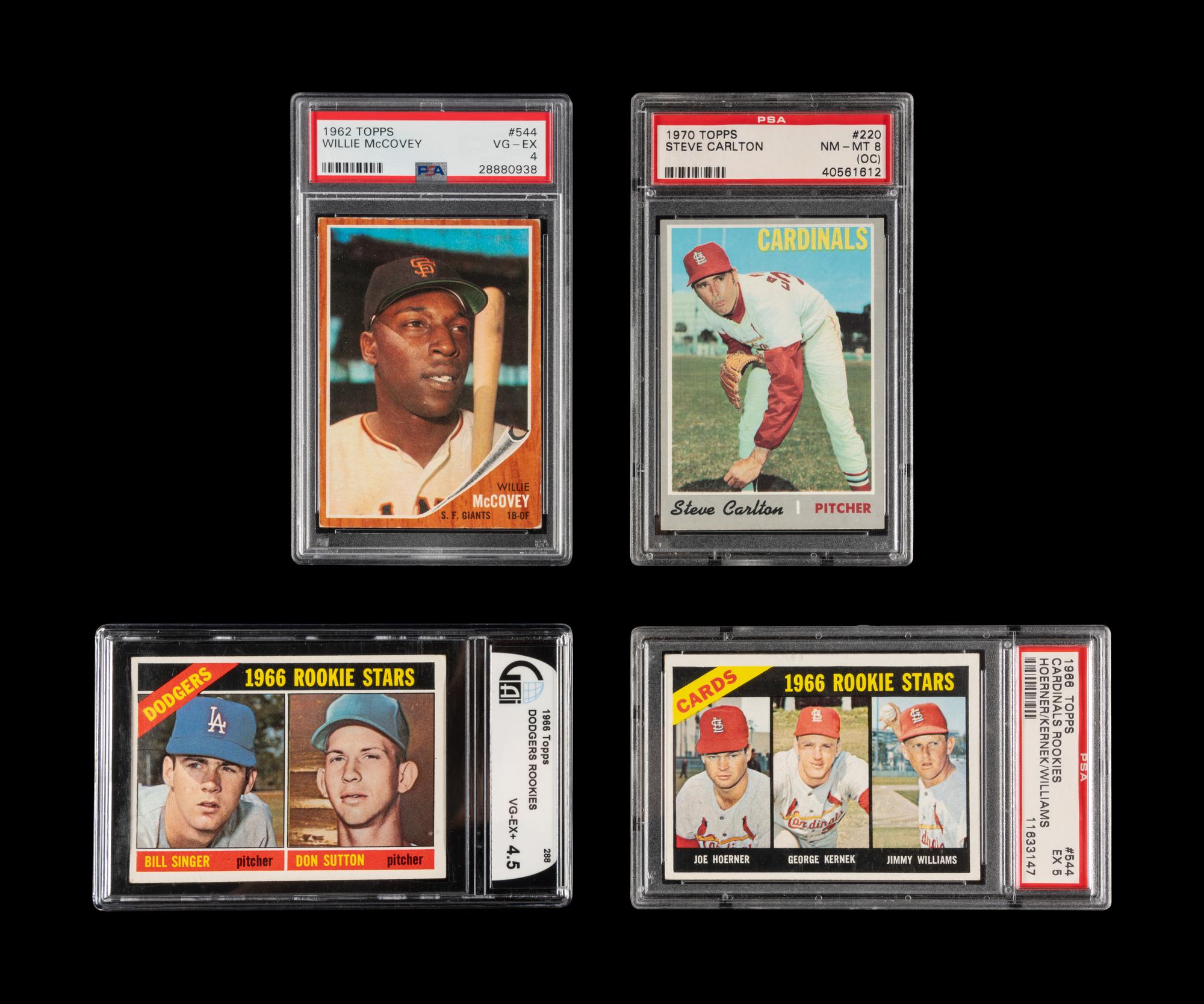 A Shoebox Collection of 1960s-80s Topps Baseball Cards Featruing Hall of Famers and Key Rookie Cards,