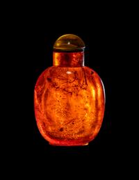 A Chinese Amber Snuff Bottle