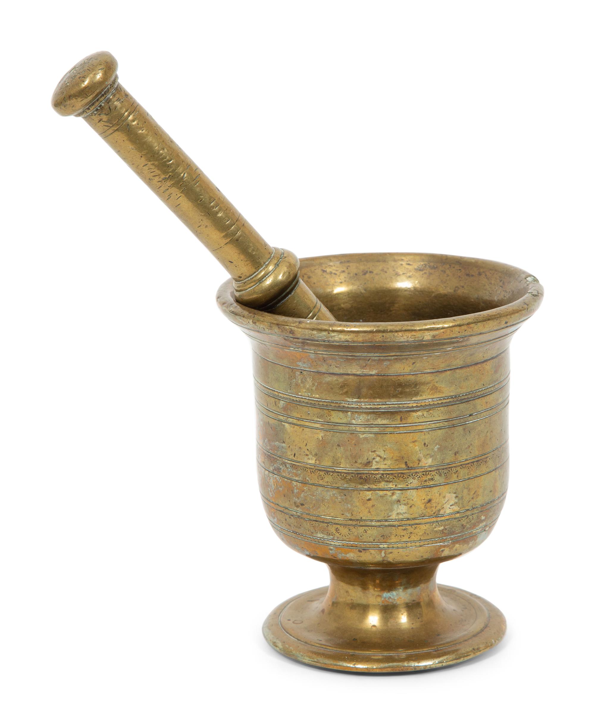 An English Bell Metal or Bronze Mortar and Pestle