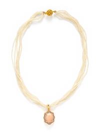 SEED PEARL AND MULTIGEM NECKLACE