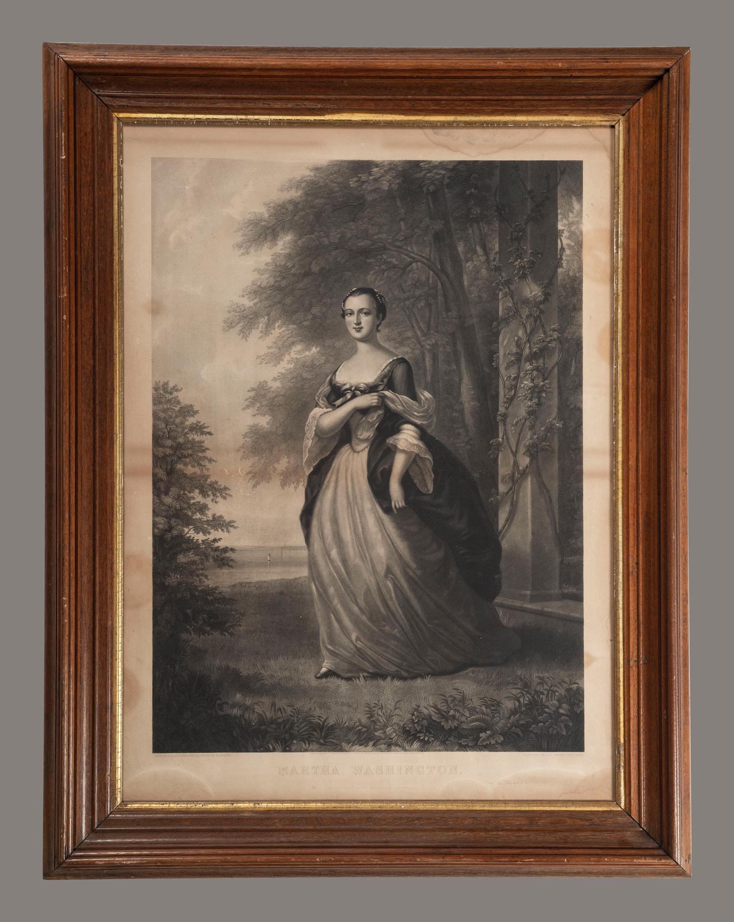 A Pair of Engravings Depicting George and Martha Washington
