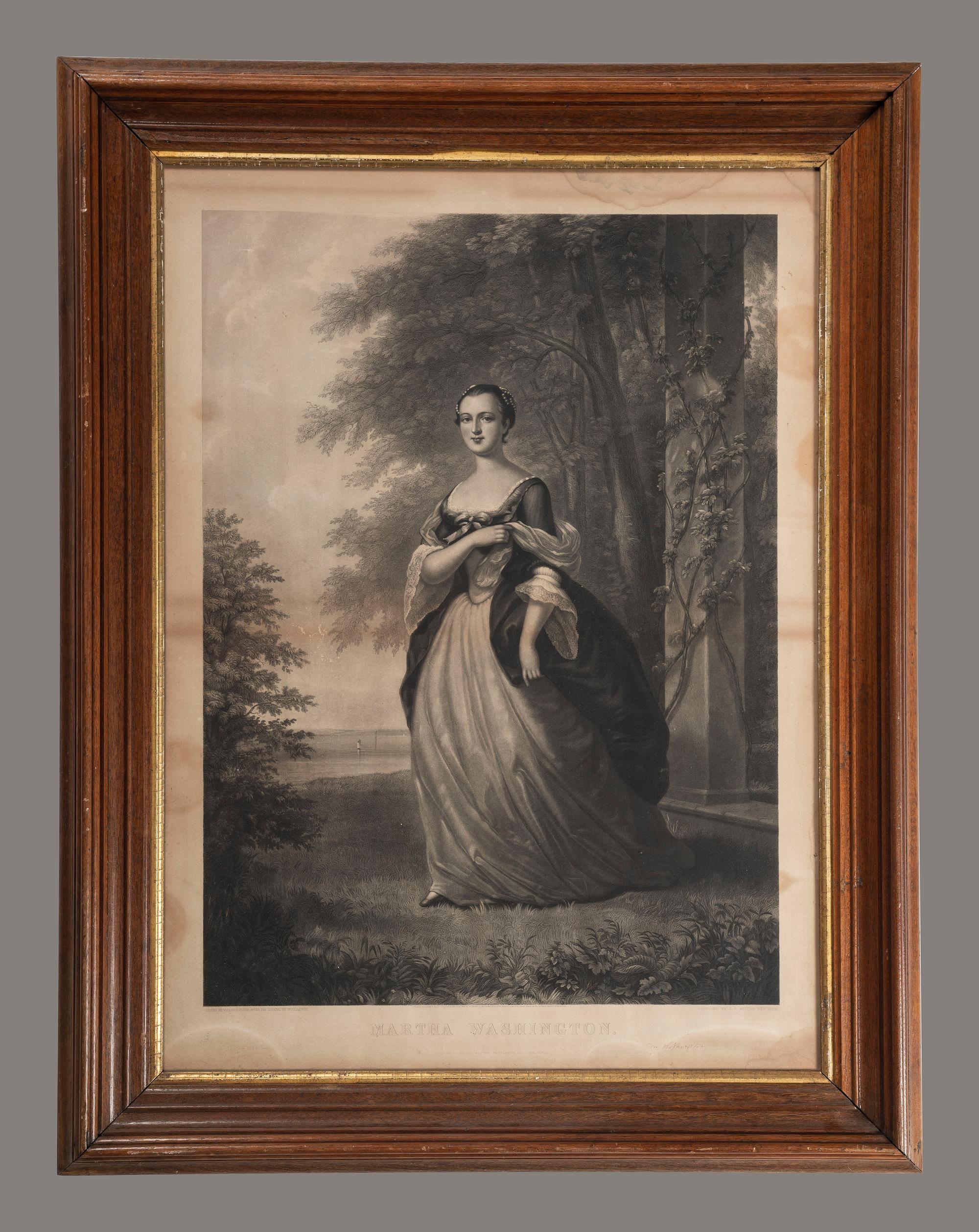 A Pair of Engravings Depicting George and Martha Washington