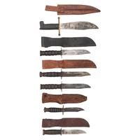 Lot of WWII through Post-Vietnam Era U.S. Fighting & Survival Knives