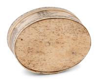 An Unusual Scrimshaw Panbone Oval Ditty Box With Engraved Surfaces and Panbone Bottom