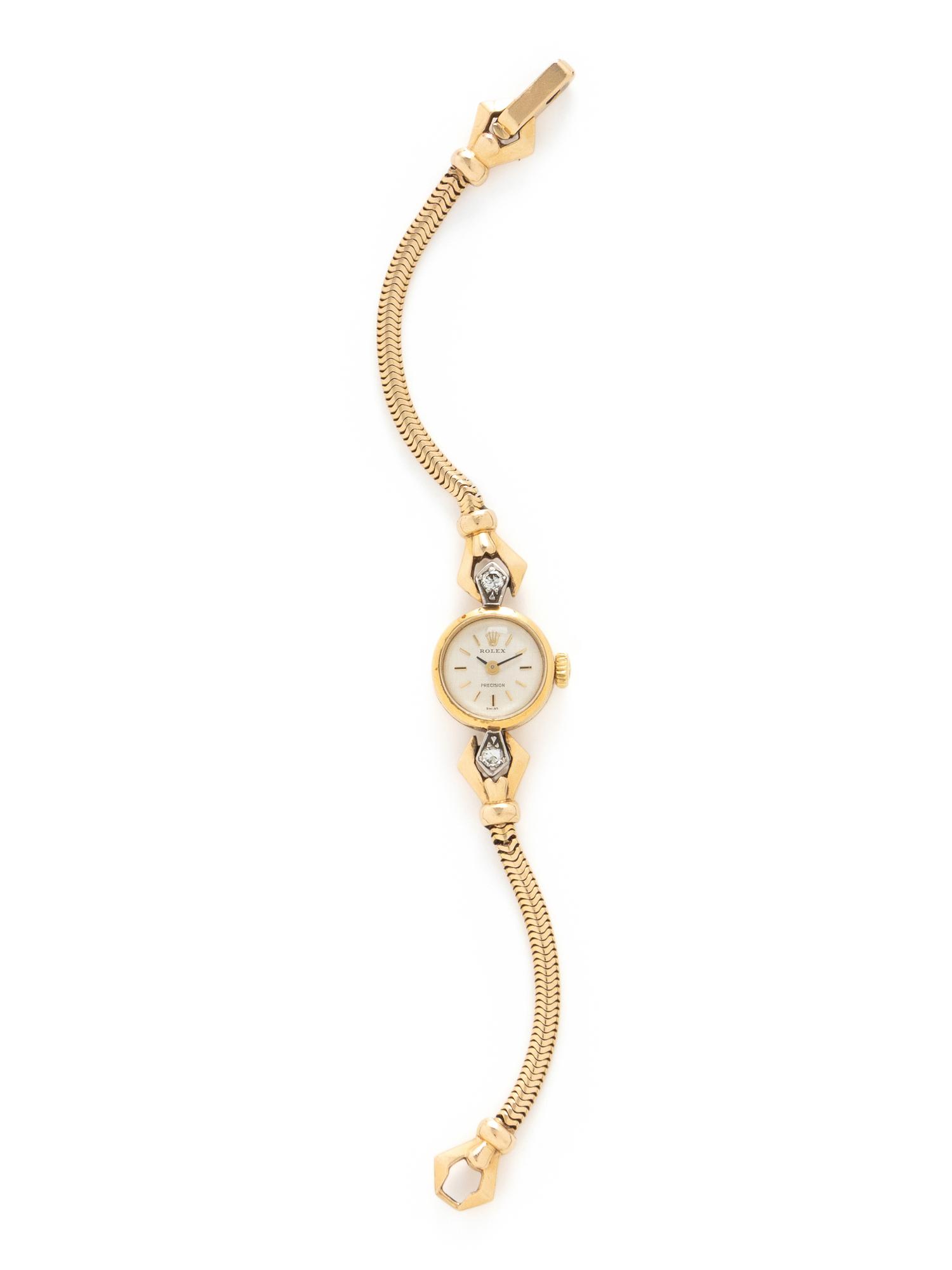 ROLEX, YELLOW GOLD AND DIAMOND WATCH