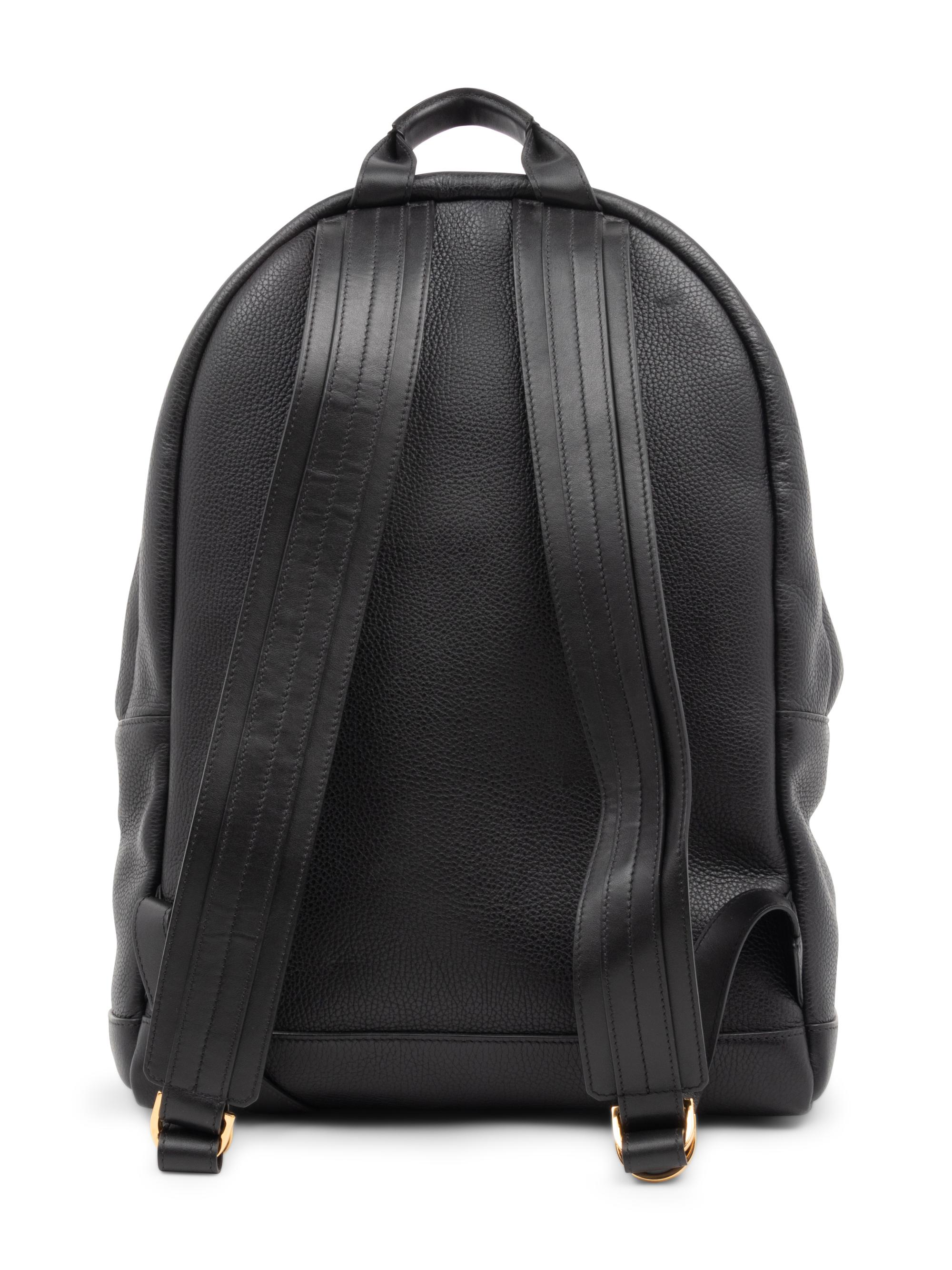 Tom Ford Buckley Backpack in Black Full Grain Leather, 2014