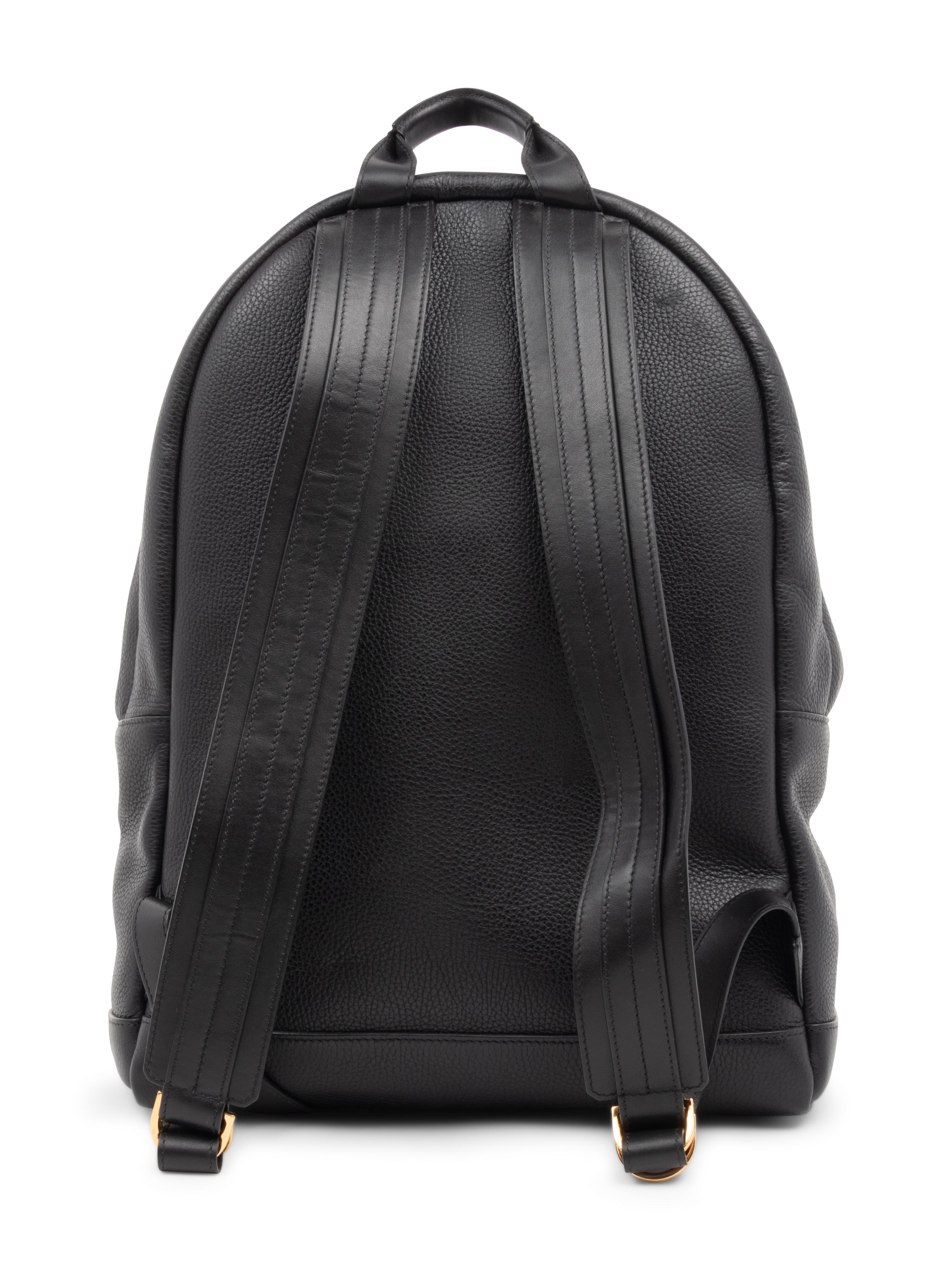 Tom Ford Buckley Backpack in Black Full Grain Leather, 2014