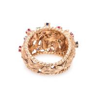 YELLOW GOLD AND MULTIGEM RING