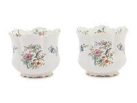 A Pair of Aynsley Porcelain Cache Pots
