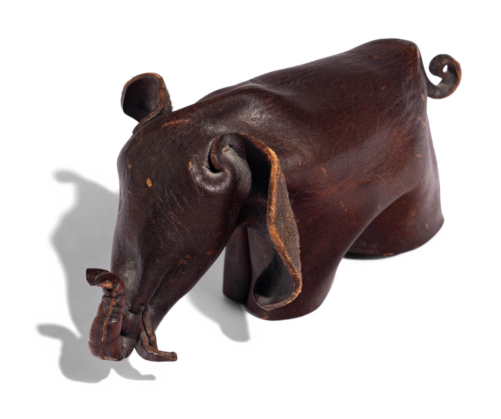 Two Leather Elephants
