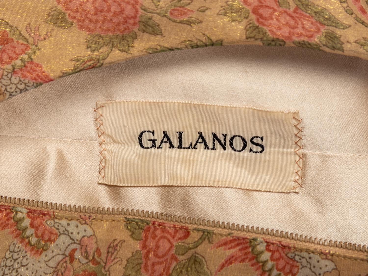 Galanos, Floral Chiffon Dress