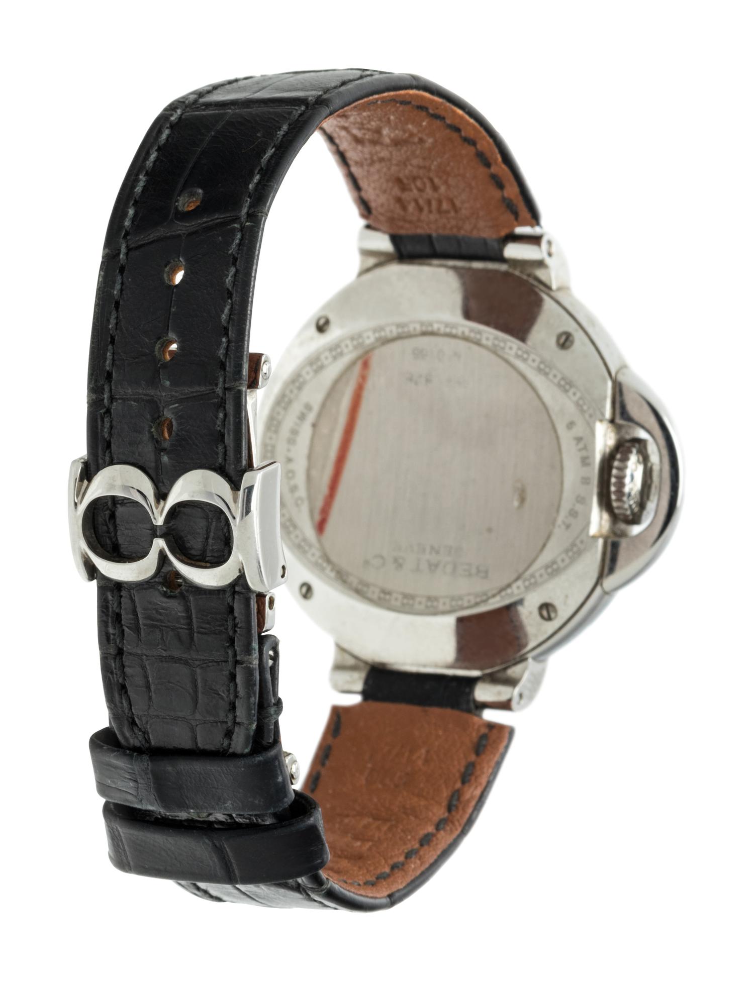 BEDAT & CO., STAINLESS STEEL AND DIAMOND REF. 828 'NO. 8' WRISTWATCH