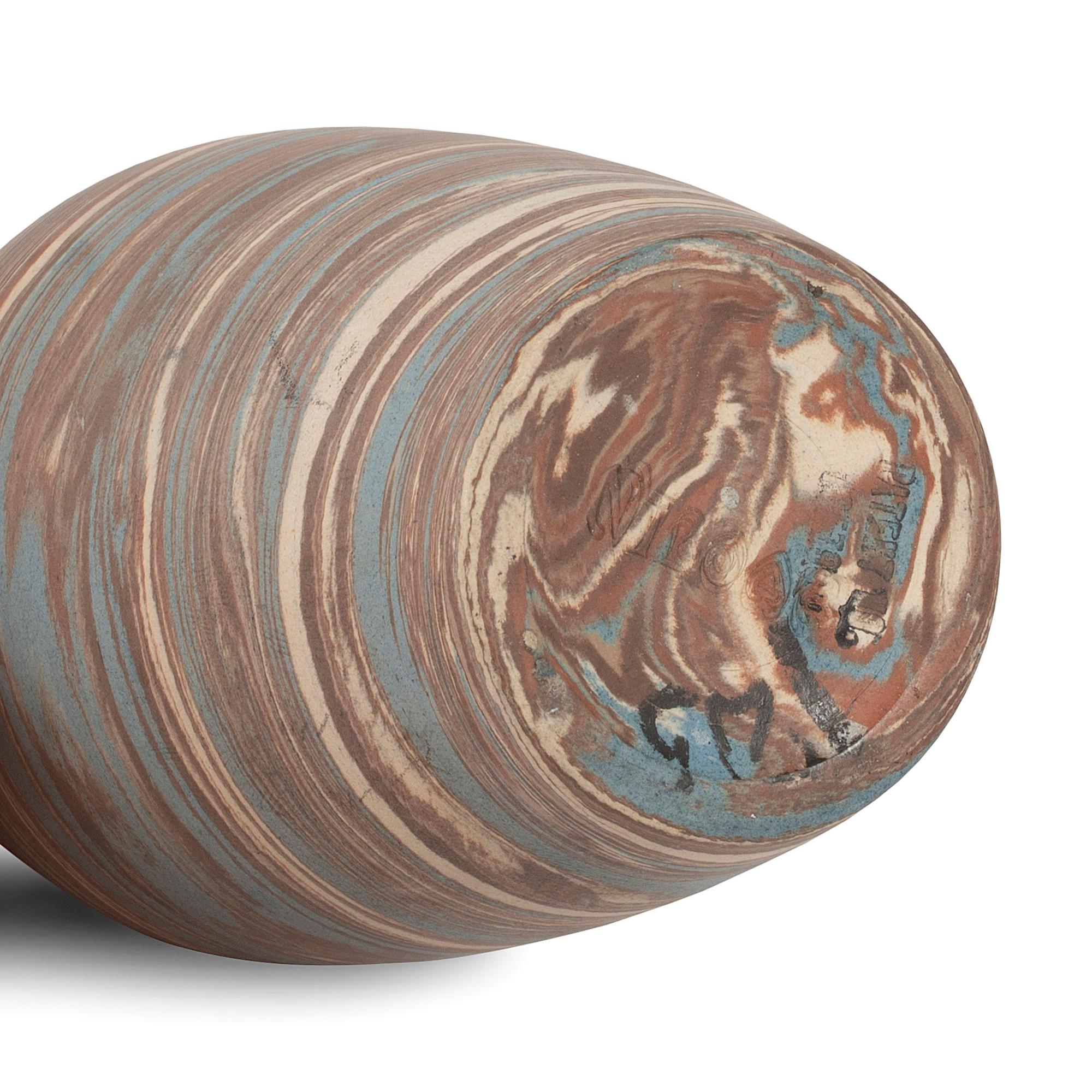 Three Pieces of Niloak Swirl Art Pottery