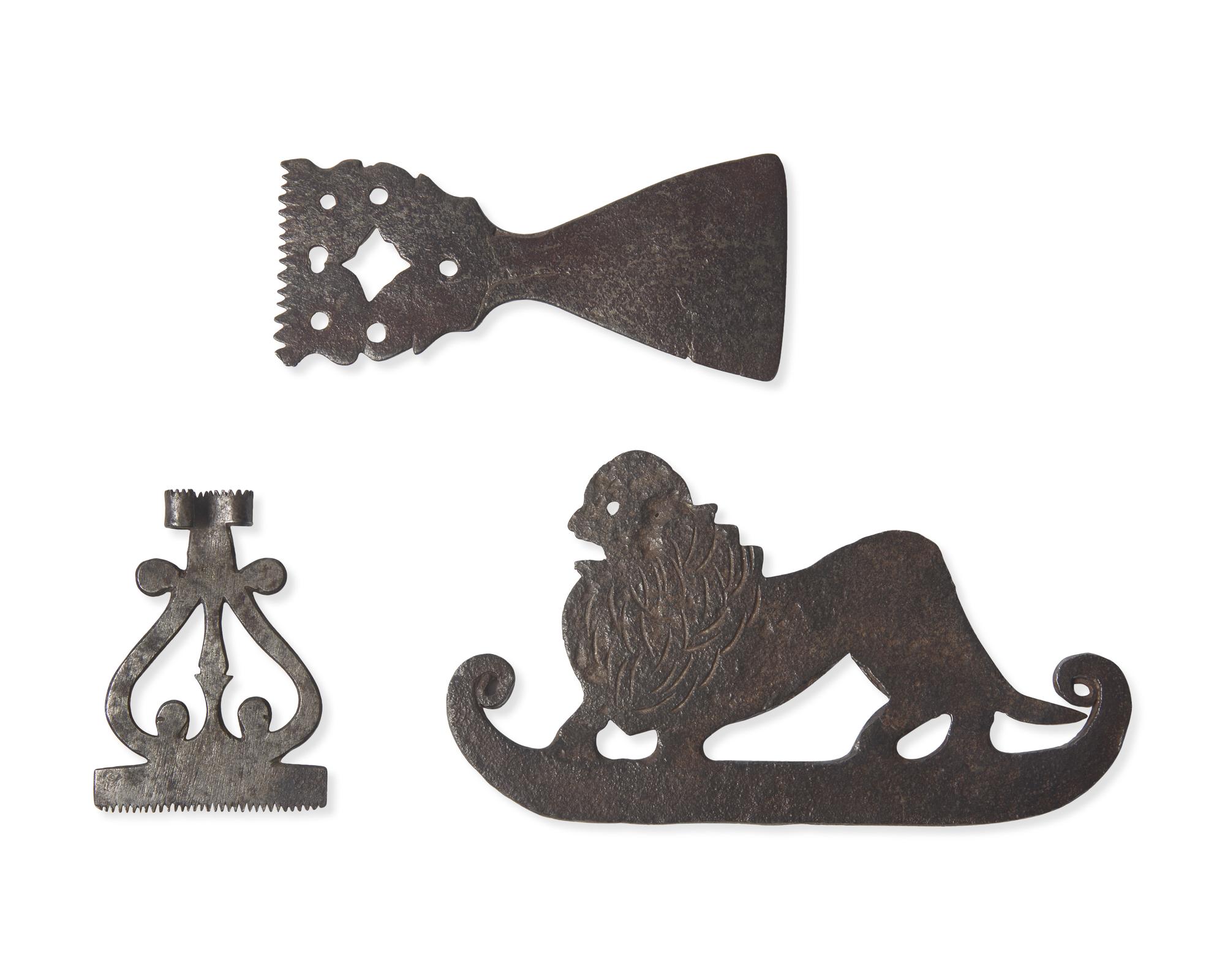 A Group of Three Wrought Iron or Steel Implements, French, Italian, and German, 18th / Early 19th Century