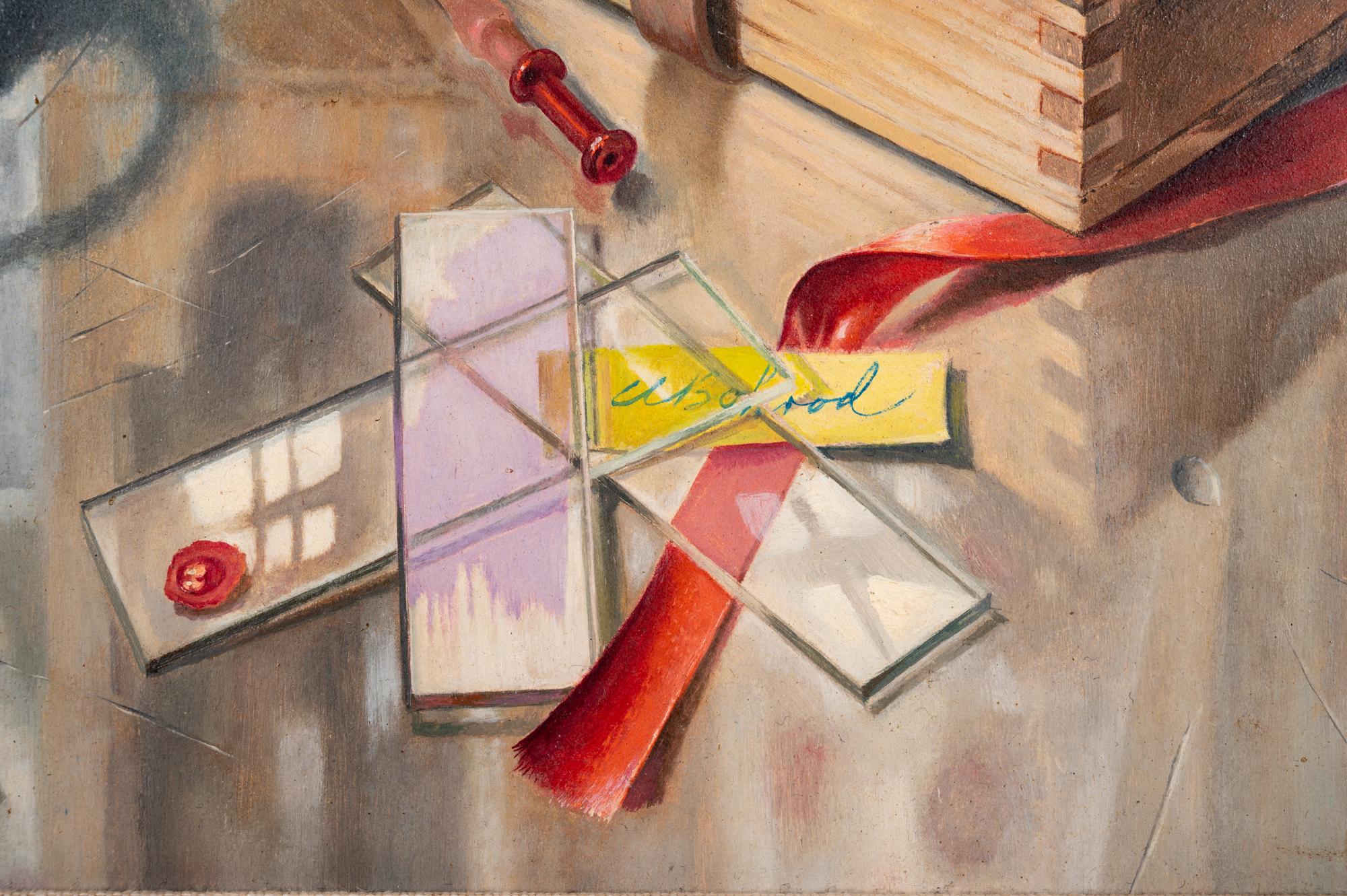 Untitled (Still Life with Microscope and Medical Equipment)