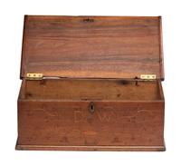 A Rare William and Mary Vine and Berry Inlaid Walnut Document Box