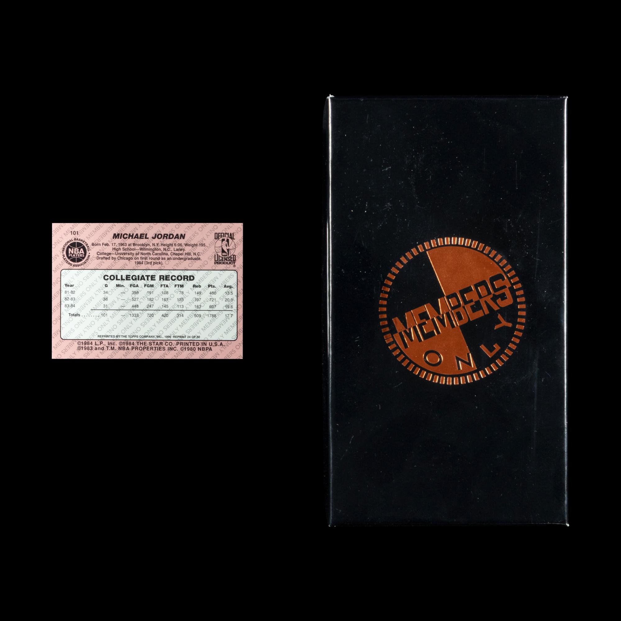 A 1996 Topps NBA Stars Members Only Set Including 1985 Star Michael Jordan Reprint No. 24