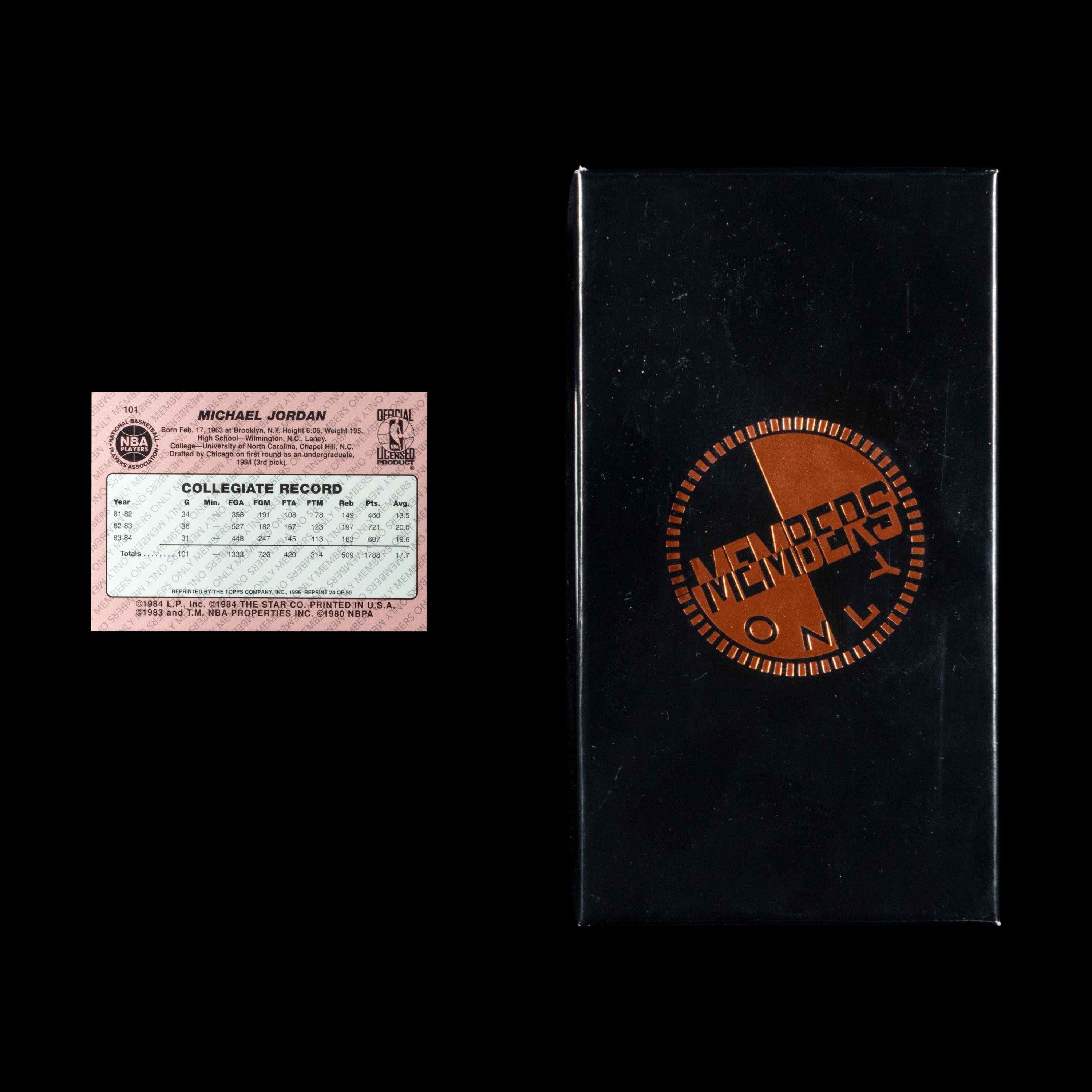 A 1996 Topps NBA Stars Members Only Set Including 1985 Star Michael Jordan Reprint No. 24