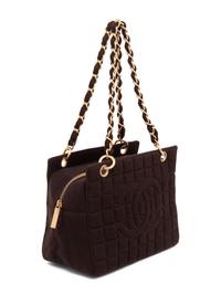 Chanel, Dark Brown Jersey Handbag