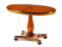 A Biedermeier Parcel Ebonized Occasional Table