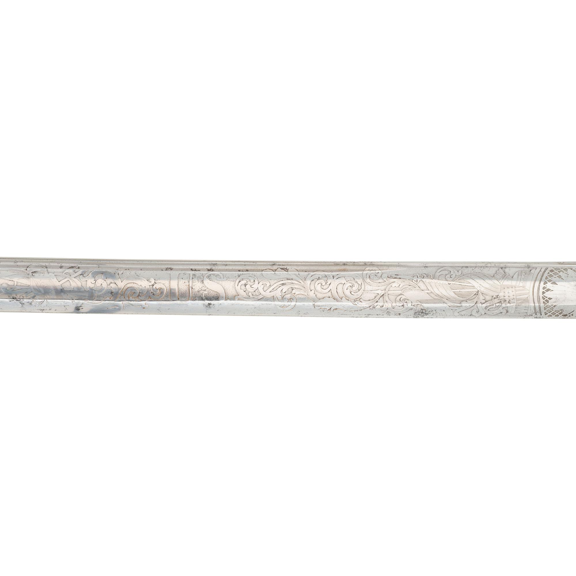 Published Horstman Model 1850 Staff & Field Officers Topographical Engineers Sword Inscribed to Lt. O.G. Wagner - Died of Wounds at Yorktown