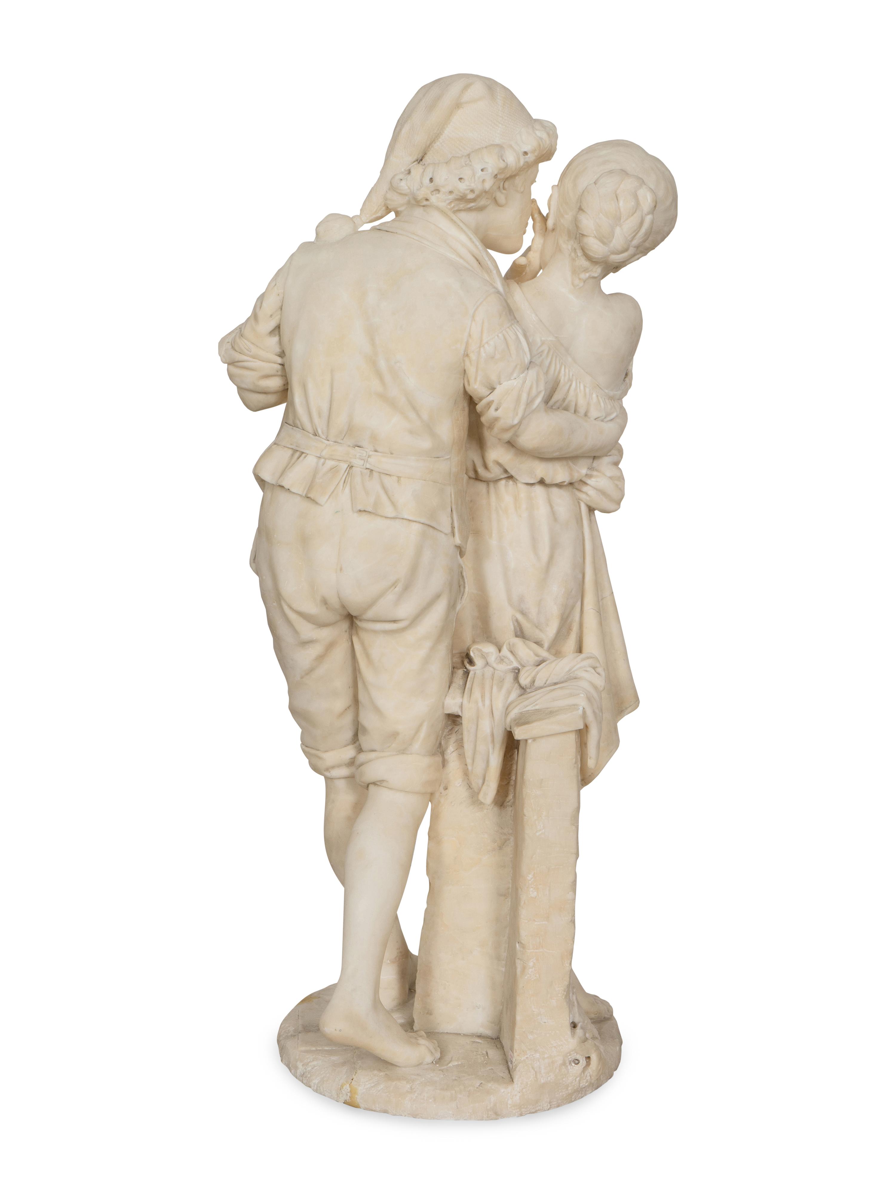 Young Couple Stealing a Kiss
