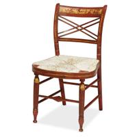Classical red-painted and gilt-decorated fancy chair circa 1825