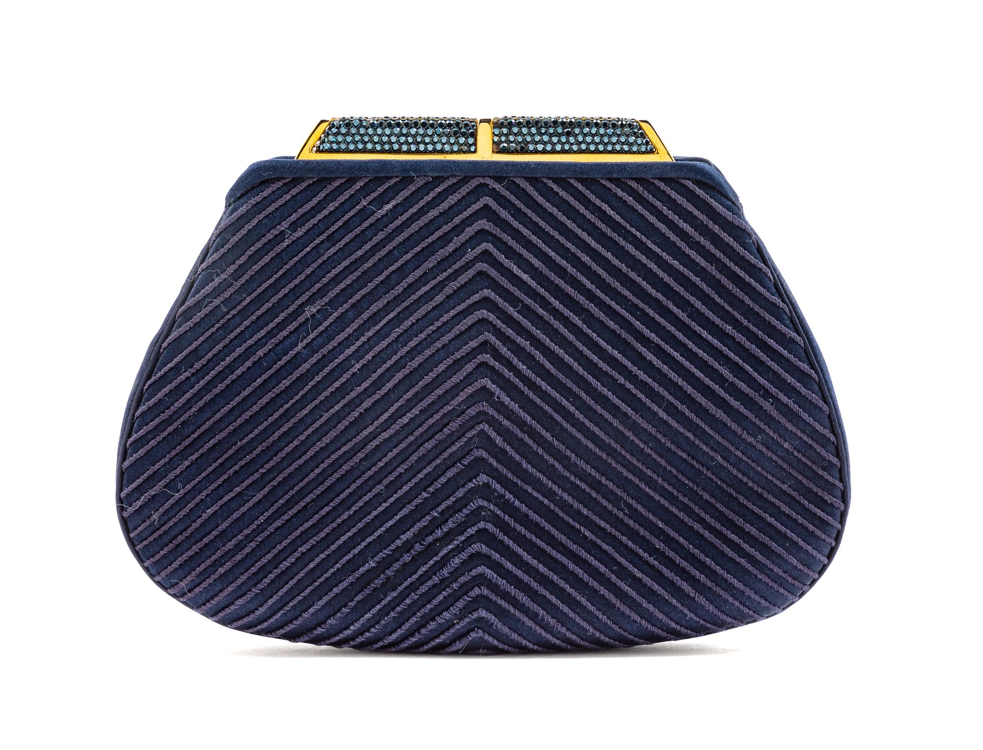 Judith Leiber Navy Blue Bag,