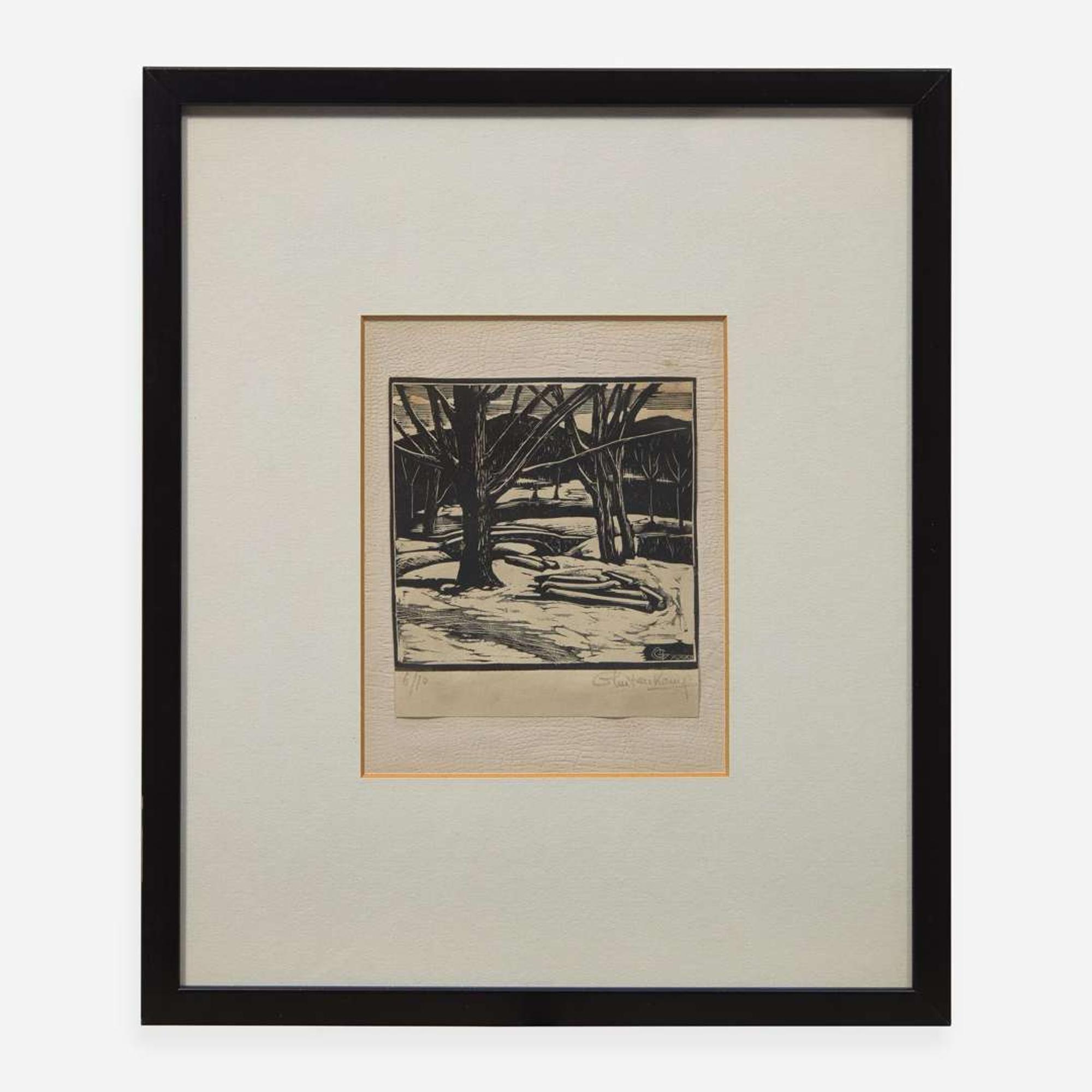 Henrik Glintenkamp (American, 1887-1946) A group of Four (4) Woodcuts