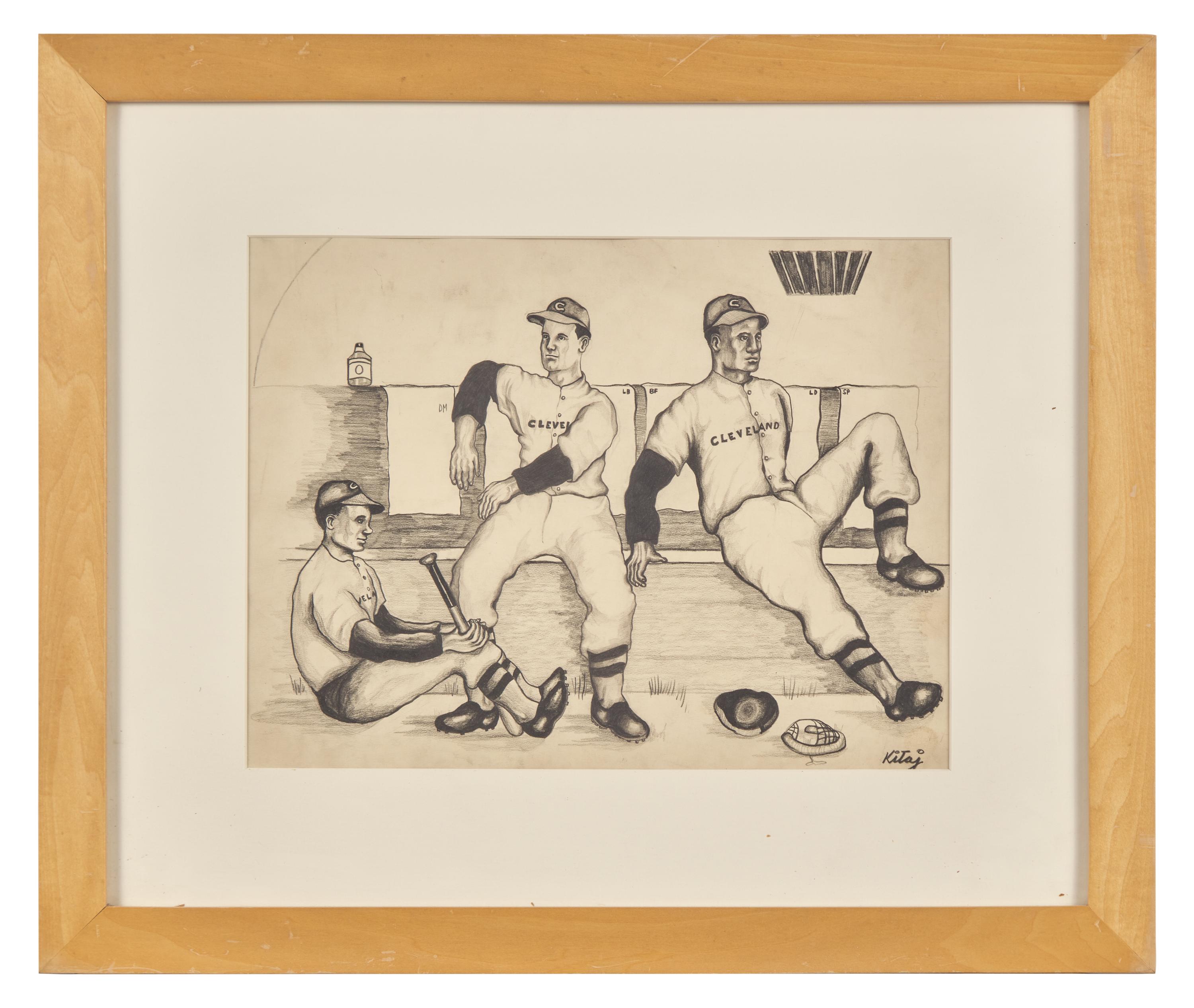 R.B. Kitaj (American, 1932-2007) — Untitled (Baseball Players)
